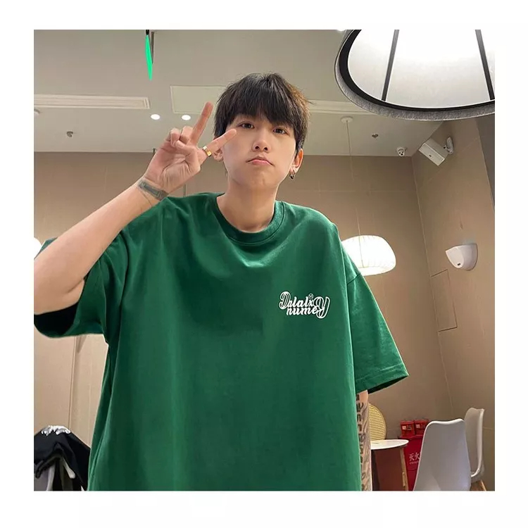 Áo Thun Cotton Ngắn Tay Dáng Rộng Phong Cách Đường Phố Mỹ Thời Trang Mùa Hè Cho Nam