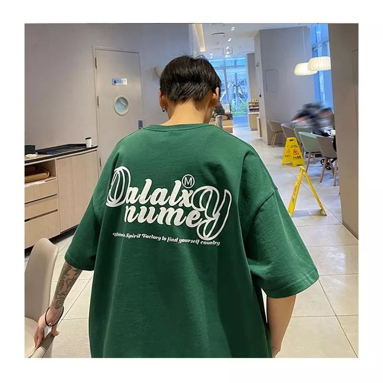 Áo Thun Cotton Ngắn Tay Dáng Rộng Phong Cách Đường Phố Mỹ Thời Trang Mùa Hè Cho Nam