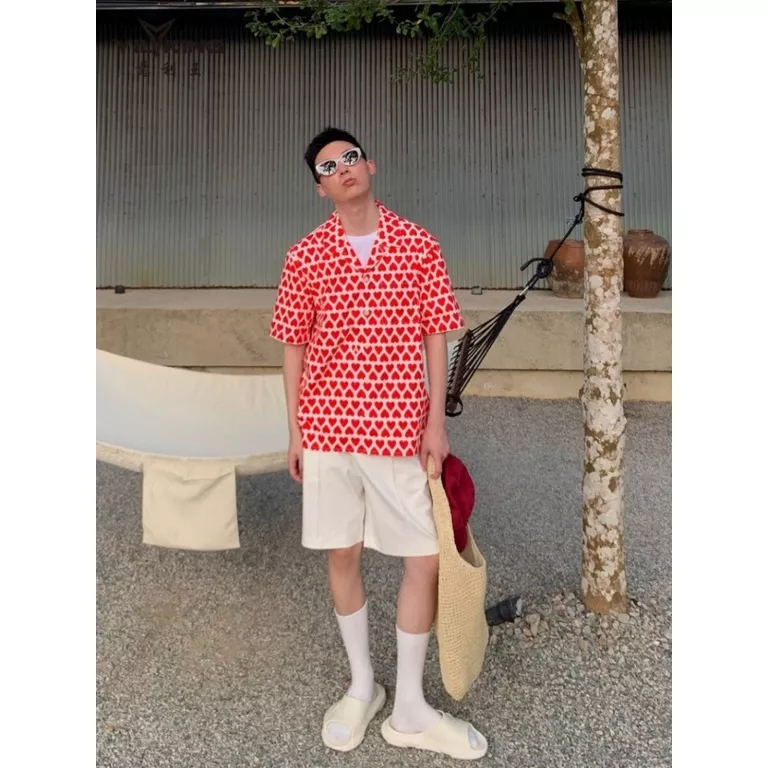 Áo Sơ Mi Tay Ngắn Phong Cách Hàn Quốc Sang Trọng Thời Trang Mùa Hè 2023 Cho Nam