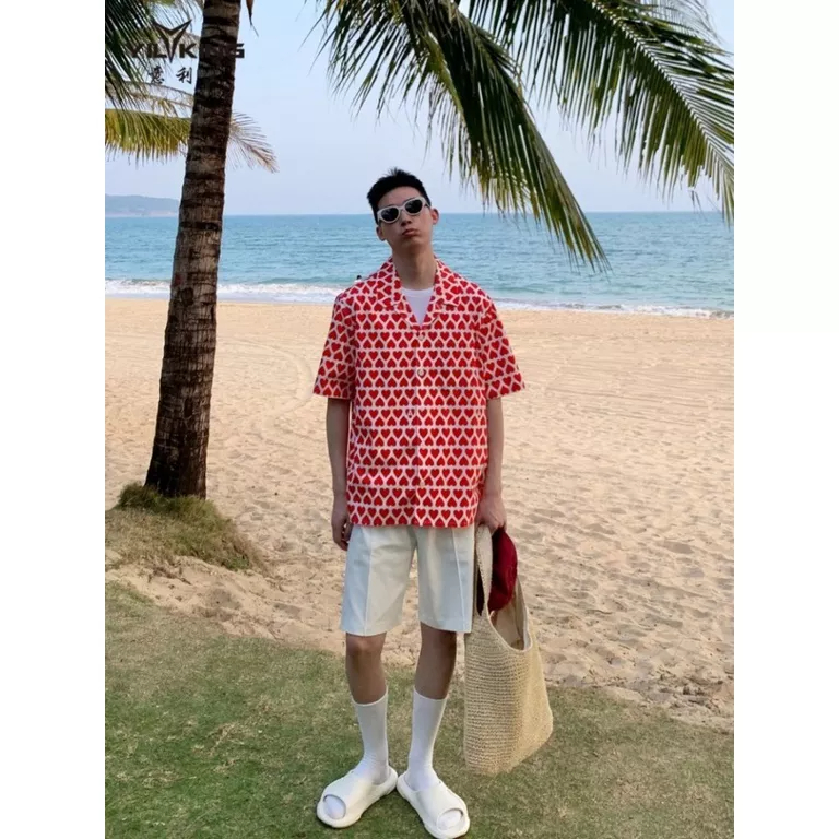 Áo Sơ Mi Tay Ngắn Phong Cách Hàn Quốc Sang Trọng Thời Trang Mùa Hè 2023 Cho Nam