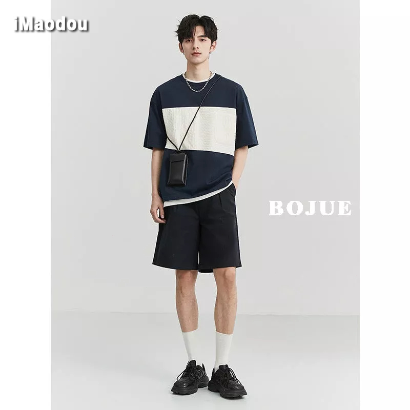 Áo Thun Tay Ngắn Cổ Tròn In Số 23 Màu Sắc Tương Phản Thời Trang Mùa Hè Cho Nam