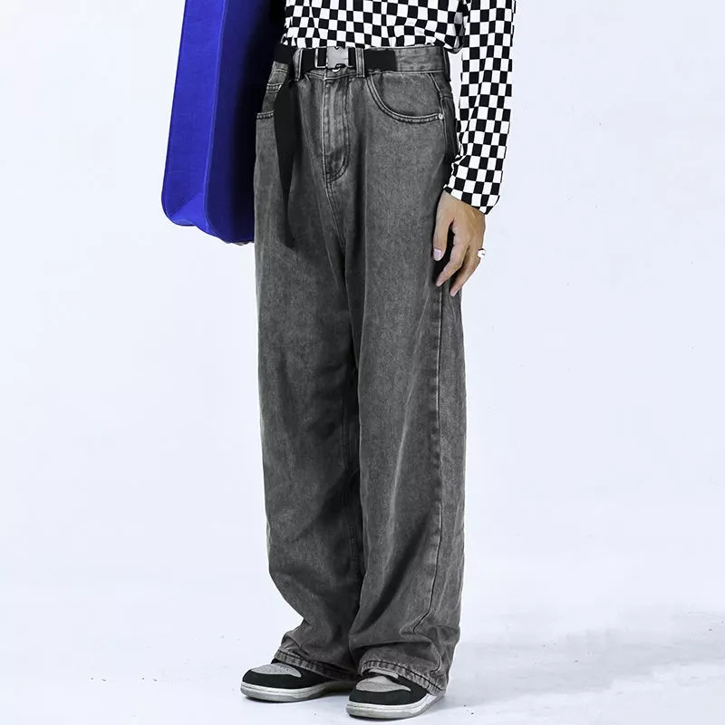 Hàng Mới Về Mới Quần Jeans Dài Ống Rộng Thời Trang Cho Nam Nữ