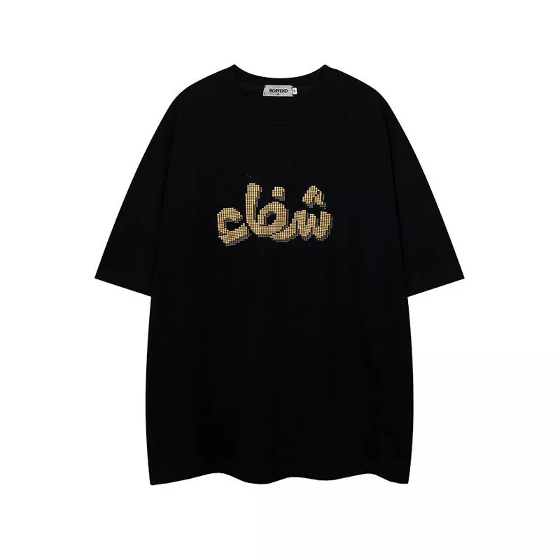 Áo Thun Tay Lỡ Dáng Rộng 240g Chất Liệu Cotton Nguyên Chất In Họa Tiết Phong Cách Hip Hop Thời Trang Cho Nam