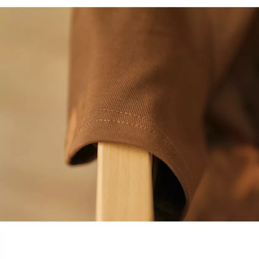 Áo Thun Ngắn Tay Cổ Tròn Dáng Rộng Thêu Họa Tiết Màu Sắc Tương Phản Phong Cách Nhật Bản Thời Trang Mùa Hè Cho Nam Và Nữ