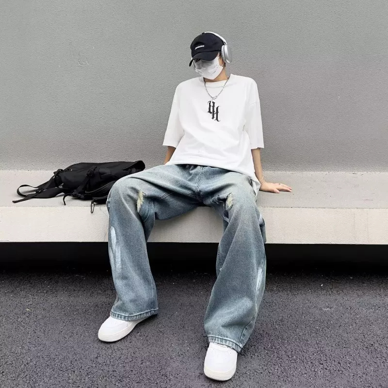 Quần Jeans Dài Có Khóa Kéo Phong Cách Nhật Bản Thời Trang Mùa Hè Hàng Ngày Mới Cho Nam