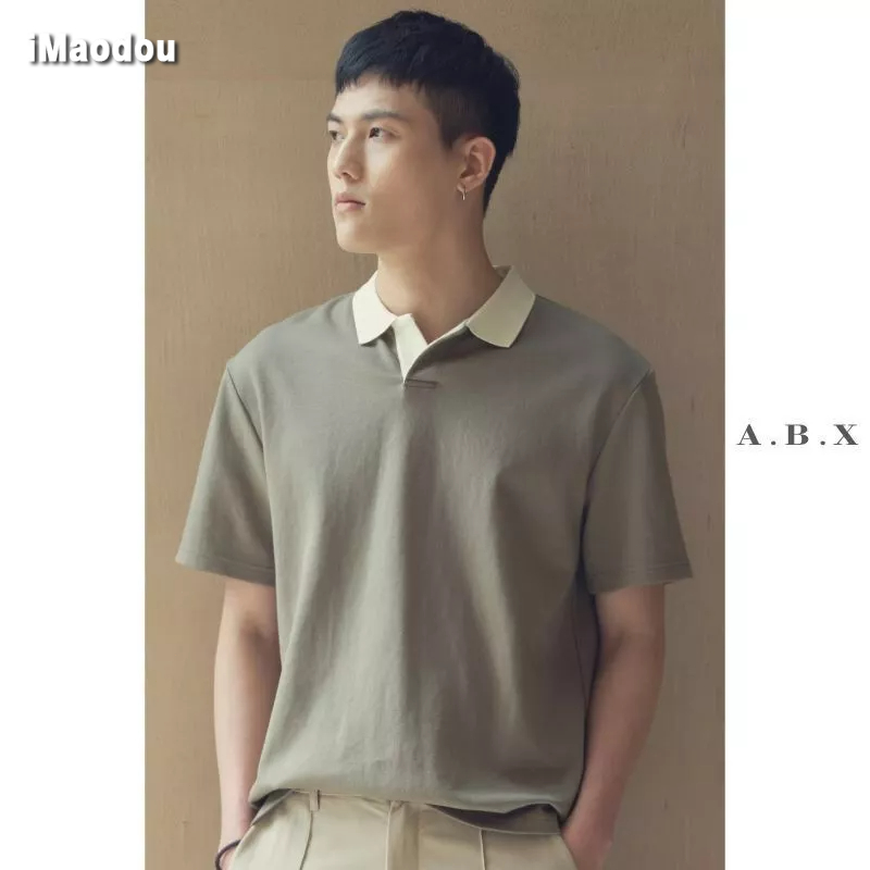 Áo Thun POLO Tay Ngắn Dáng Rộng Màu Trơn Thời Trang Mùa Hè Hàng Mới Dành Cho Bạn Nam