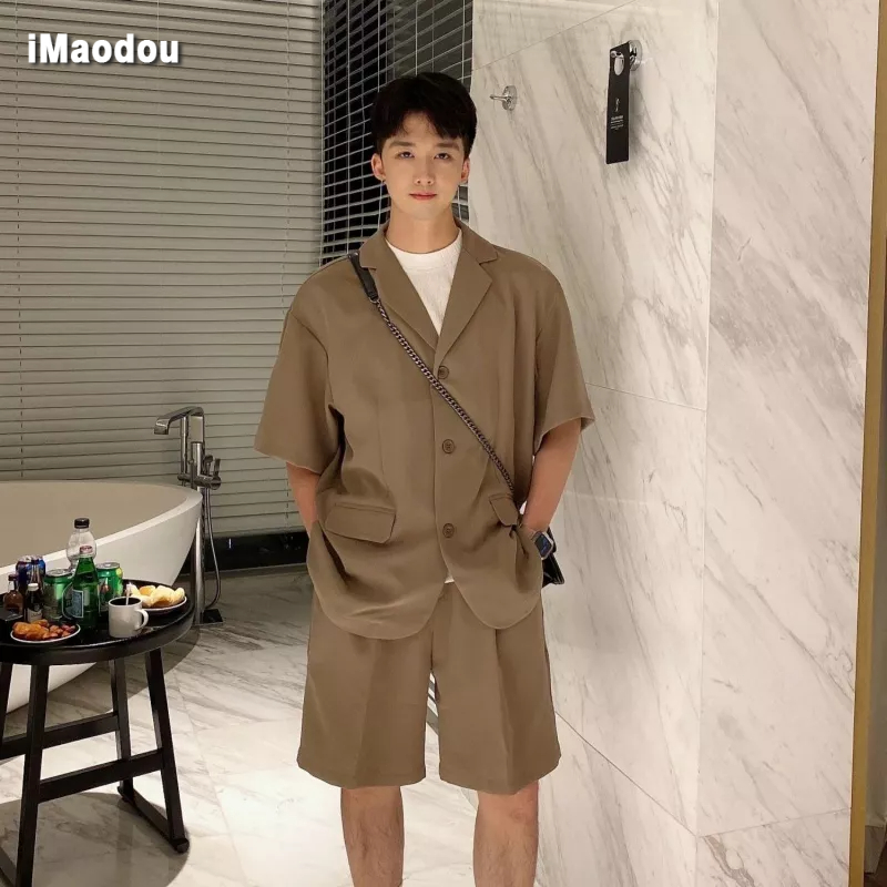 Bộ Quần Áo Ngắn Tay Phong Cách Retro Thời Trang Xuân Hè Cho Nam