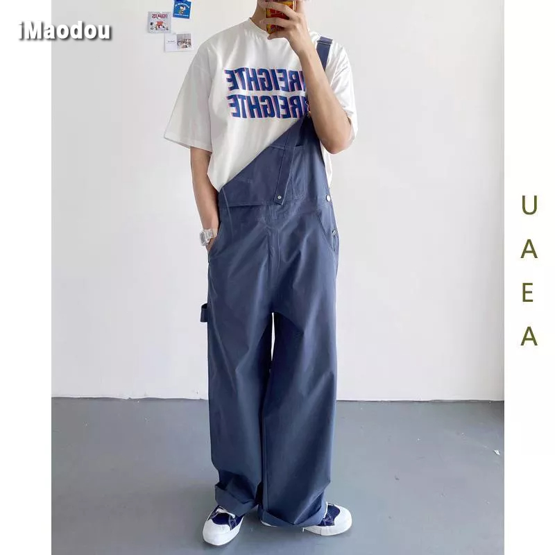 Quần Yếm Dáng Rộng Phong Cách Hip Hop Nhật Hàn Cá Tính Dành Cho Cặp Đôi