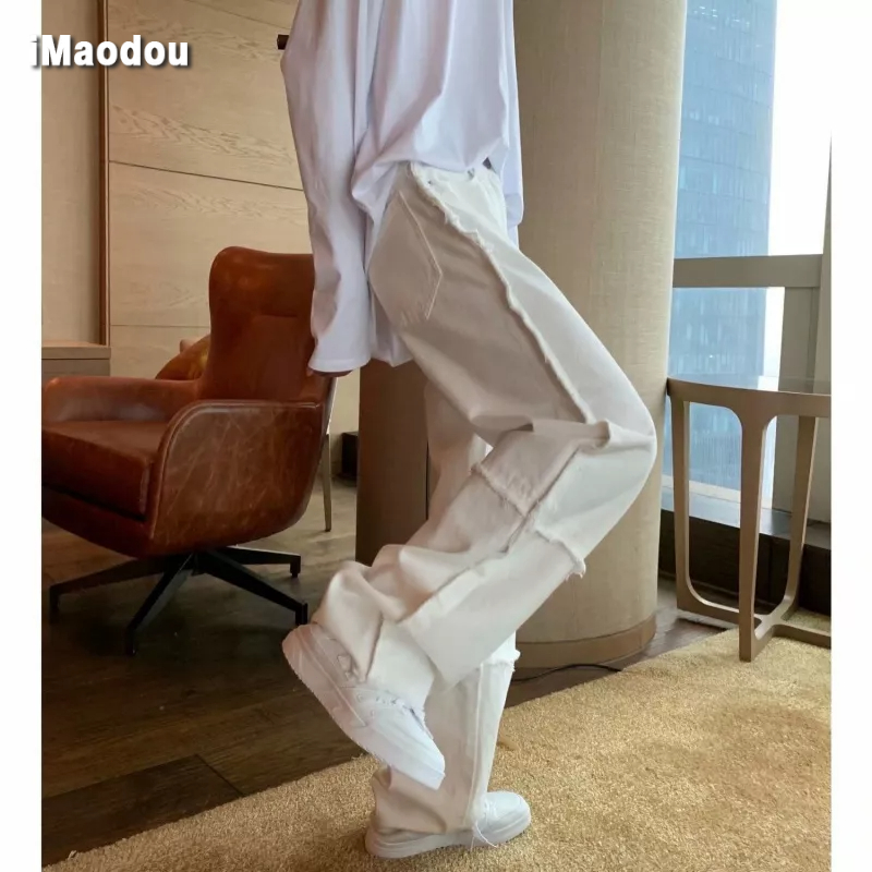 Quần Jean Dài Dáng Rộng Phong Cách Hàn Quốc Thời Trang Mới Năm 2021