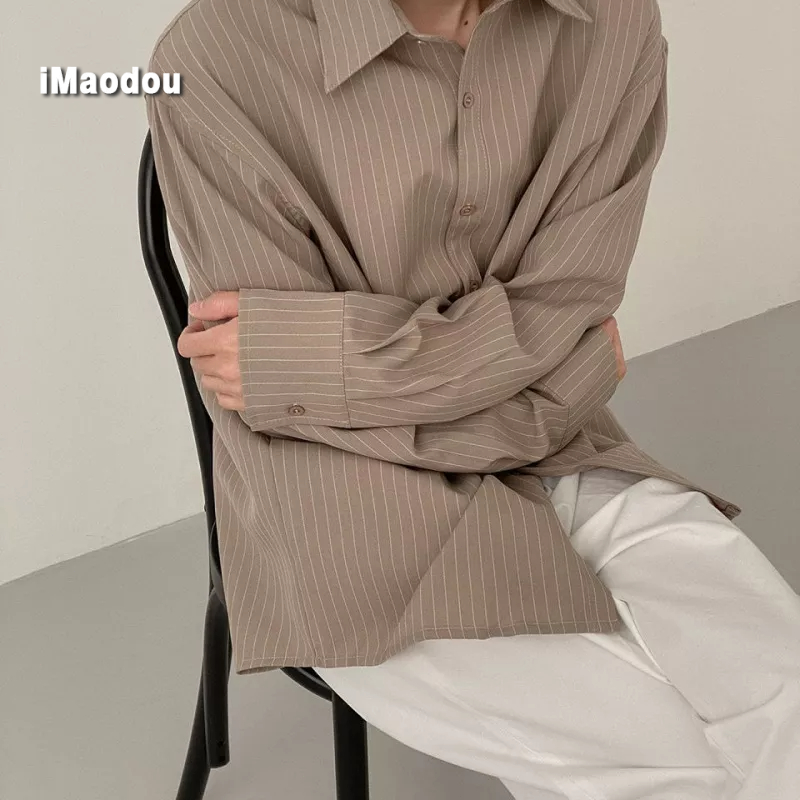 Áo Sơ Mi Tay Dài Kẻ Sọc Phong Cách Hàn Quốc Thời Trang Mùa Xuân Mới 2023 Cho Nam