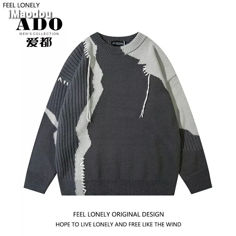 Ado Áo Khoác Sweater Thiết Kế Khâu Tua Rua Đường Phố Mỹ Chính Hãng Cho Nam Và Nữ