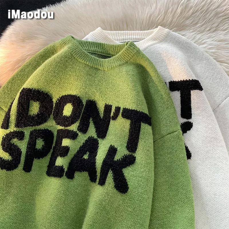 Áo sweater Cổ Tròn Phong Cách retro Mỹ Cá Tính Cho Nam