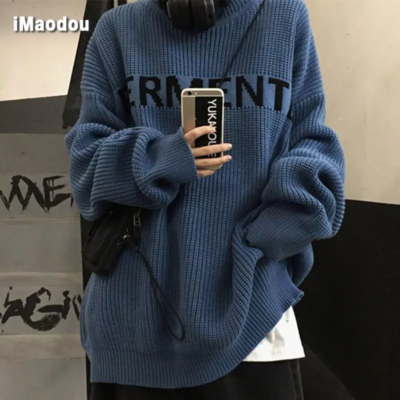 Áo Sweater Pullover Cổ Tròn In Chữ Phong Cách Hàn Quốc Thời Trang Thu Đông Mới Dành Cho Couple