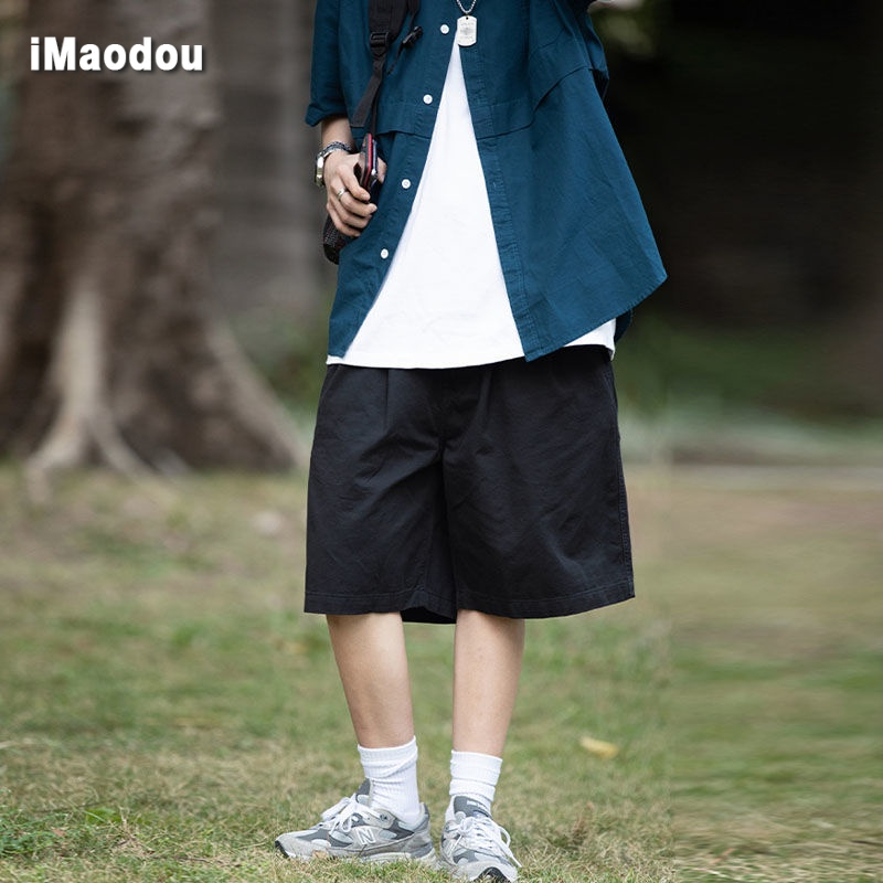 Quần short dáng rộng phong cách Nhật Bản thời trang mùa hè mới 2022 dễ phối đồ dành cho nam nữ