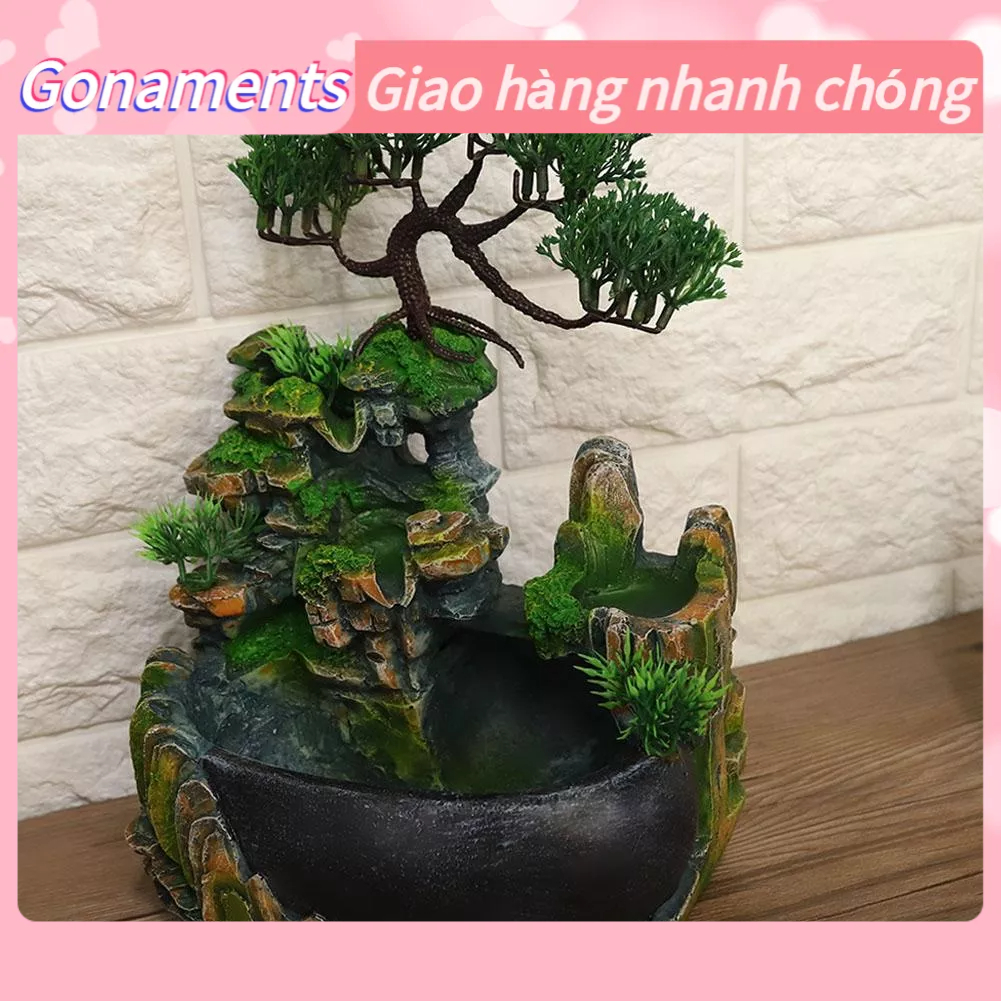 Thác Nước Mini Để Bàn Đài Phun Thiền Phích Cắm Châu Âu 220V Gonaments F.