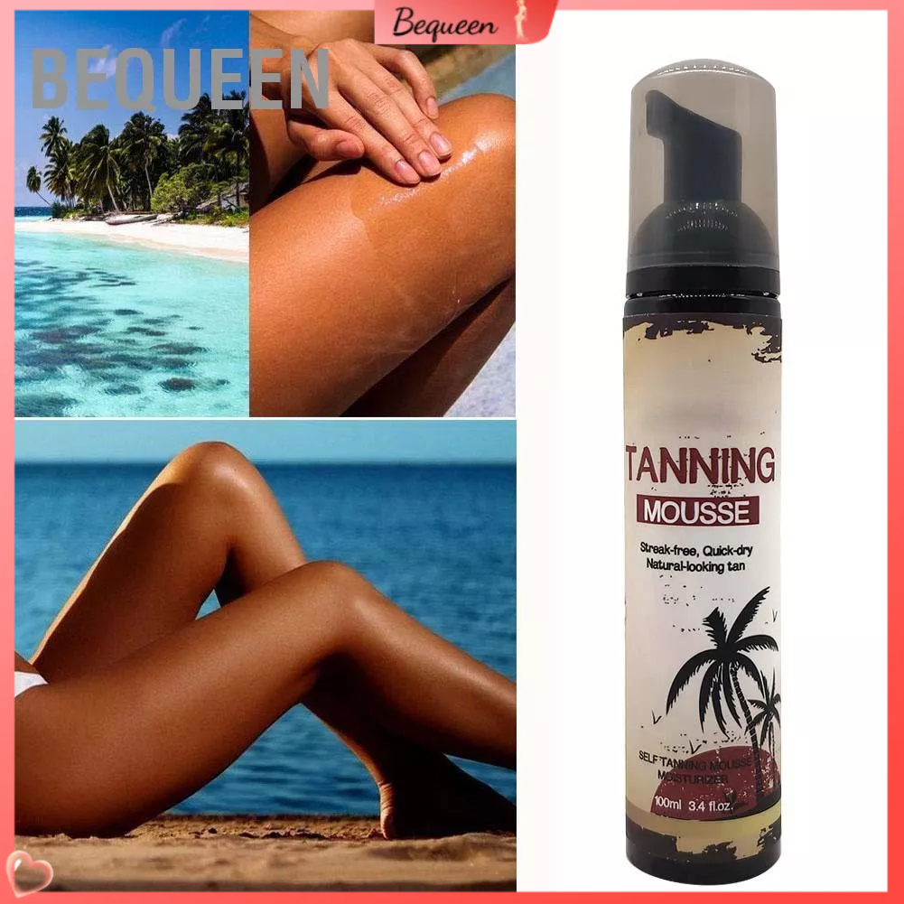 Bequeen 100ml Self Tanner Dưỡng ẩm lâu dài Sunless Tanning Lotion Body Cream