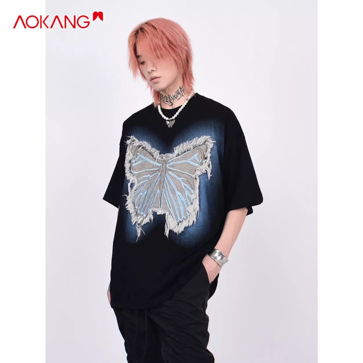 Aokang Áo Thun Tay Ngắn Cổ Tròn Thời Trang Mới Cho Nam