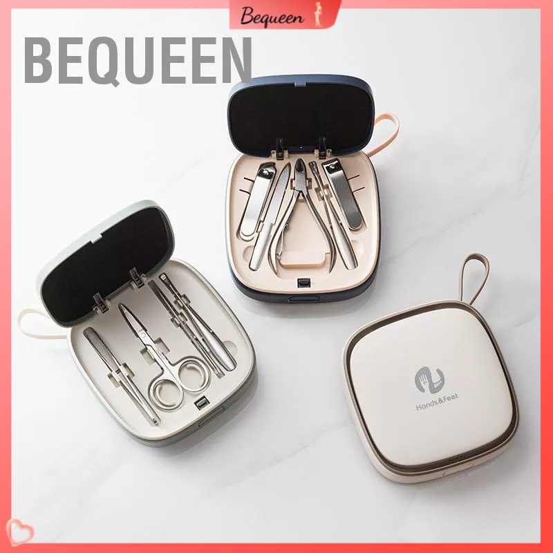 Bequeen Bộ Bấm Móng Tay Hai Mặt Dụng Cụ Làm Đa Năng Kìm Cắt Chân Bằng Thép Không Gỉ Máy