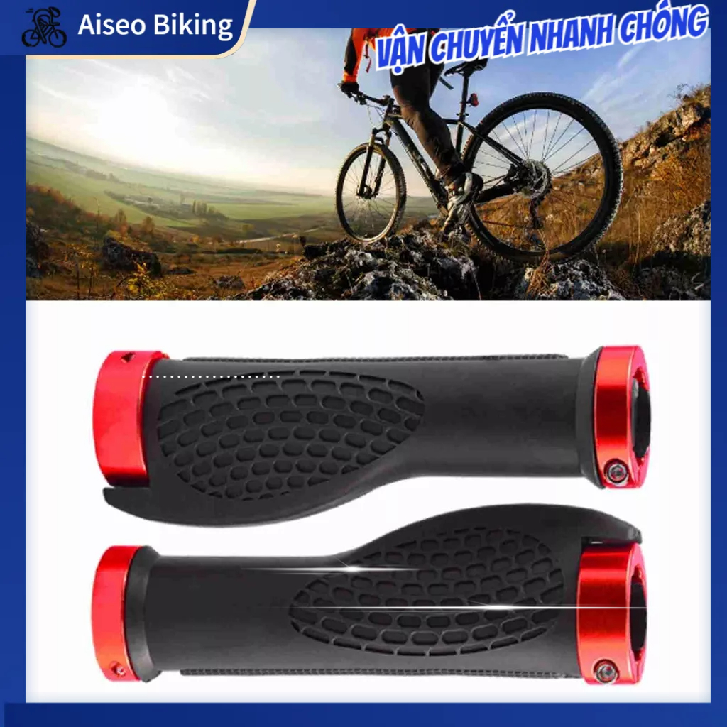 Aiseo Biking 1 Xe Đạp Tay Cầm Ergonomic Mềm Mại Thoải Mái Cao Su Cho Gấp