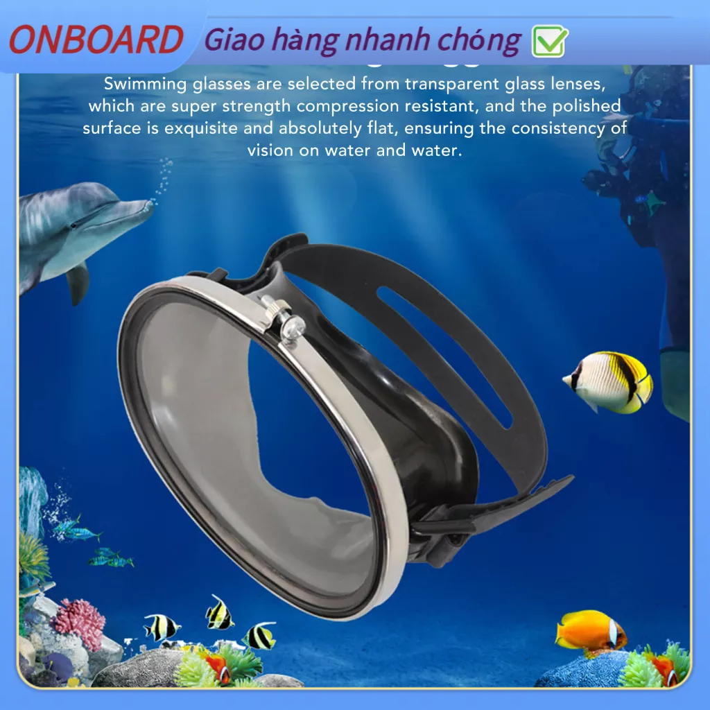 Kính Lặn Thái Cao Su Non Đúc, Kính Bơi Chống Thấm Nước Bằng Thép Không Gỉ OnBoard F.