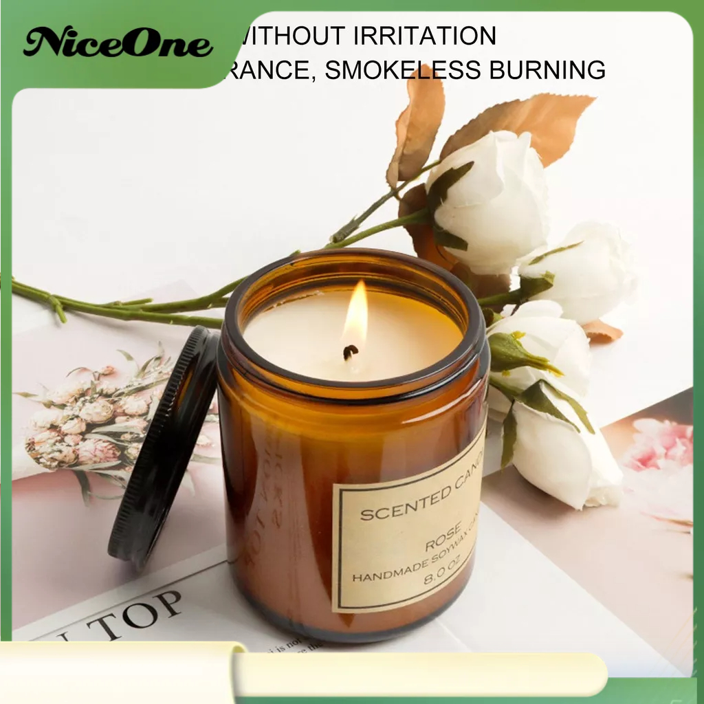 NiceOne  Nến Thơm Sáp Đậu Nành Retro Thanh Lịch Hương Nhạt Loại Bỏ Mùi Cho Phòng Ngủ Văn