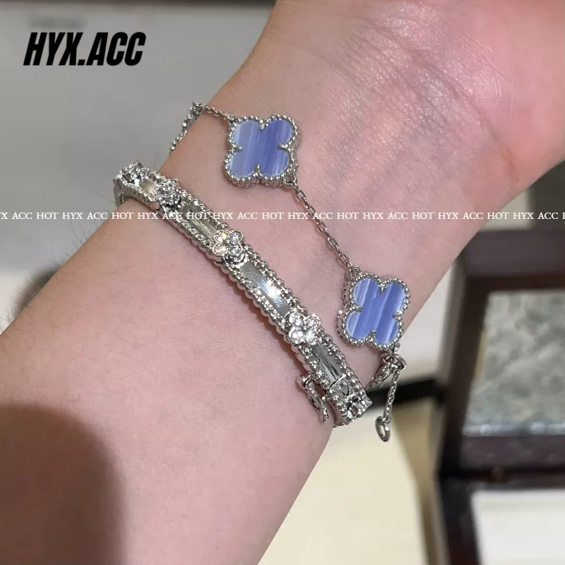 Vòng Tay Hình Hoa Đính Đá Lấp Lánh Sang Trọng Cho Nữ