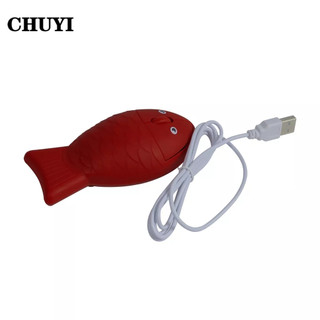 CHUYI Chuột Quang Máy Tính Dây USB Mini 1600 DPI Hình Cá Hoạt Hình Dễ Thương