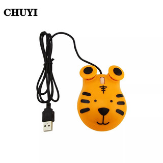 CHUYI Chuột Máy Tính Dây USB 3 Nút 1600DPI Thiết Kế 3D Hình Động Vật Dễ Thương Chuột Quang Máy