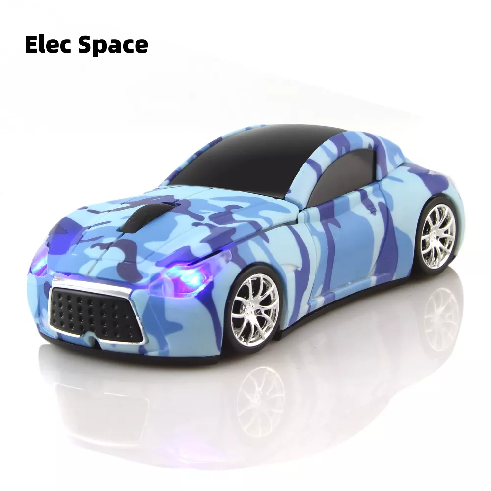 Elec Space Chuột không dây Hình Xe Hơi Họa Tiết Rằn Ri 2.4Ghz 1600 DPI 3D