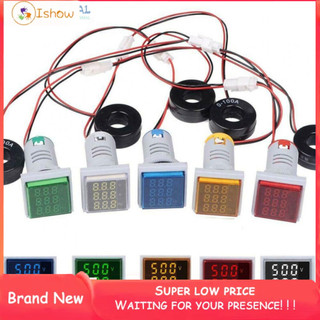 ⚡Hot Sale⚡Voltmeter Ammeter Indication LED Digital Display Voltage Alarm Tester Meter-ISHOW