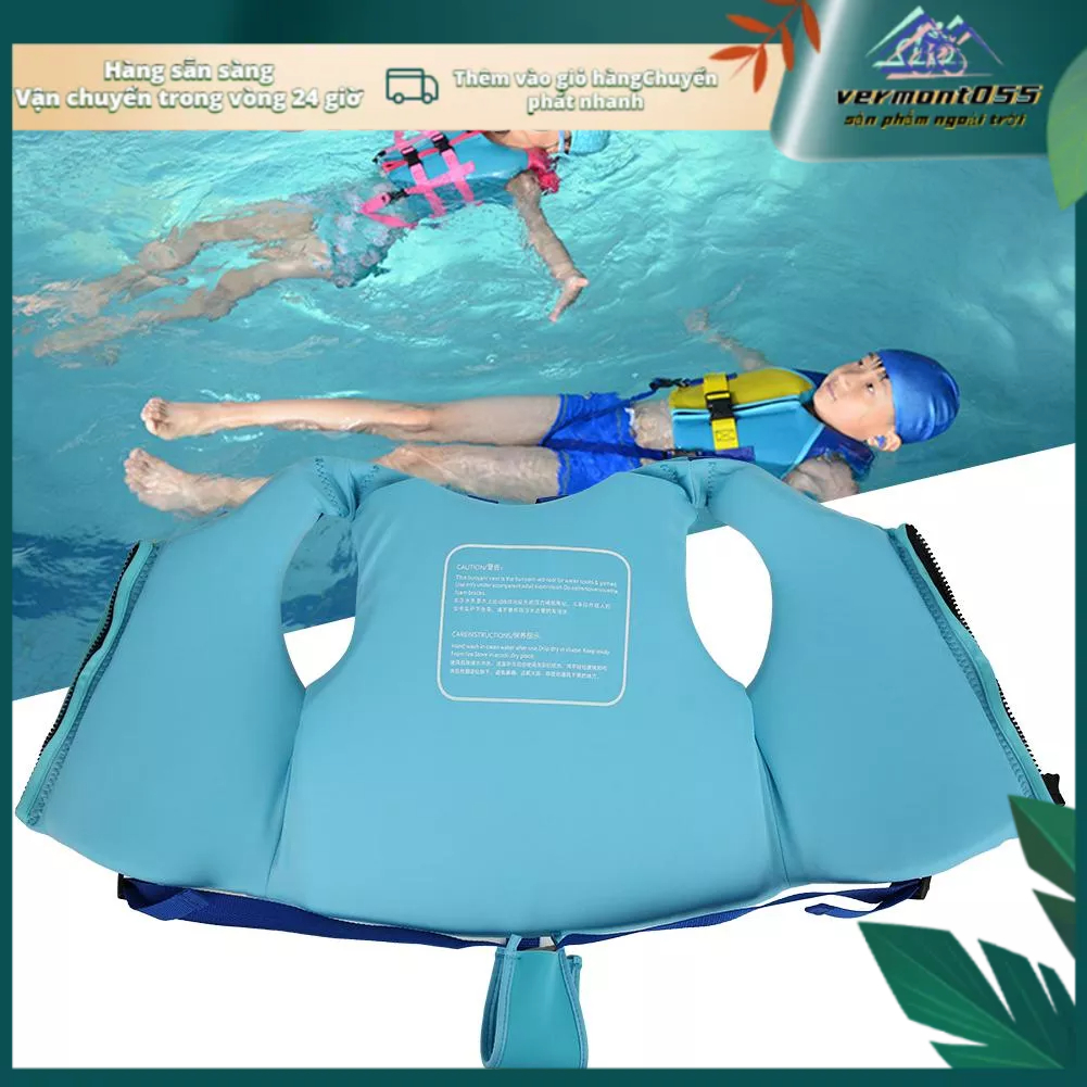 Vermont055 Neoprene Màu Xanh Vàng Trẻ Em Mùa Hè Áo Phao Vây Độ Nổi An Toàn cho Bơi Trôi