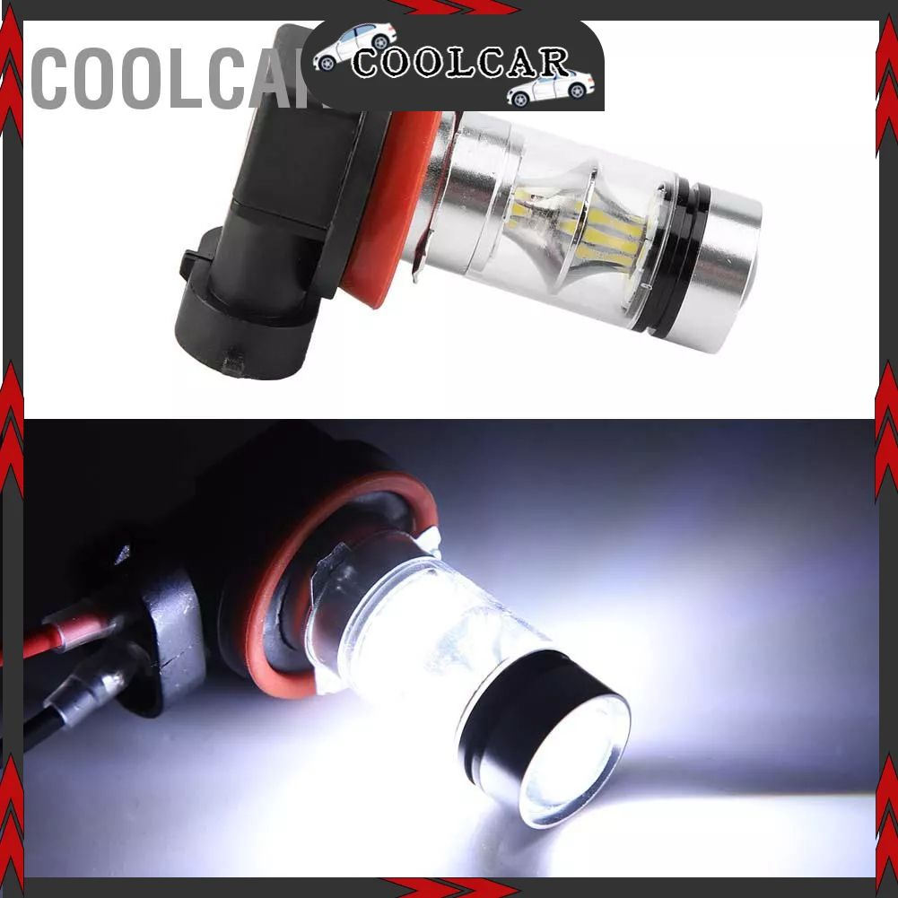CoolCar H11 H8 Đèn sương mù 100W 20LEDs ô tô Bóng đèn pha màu trắng