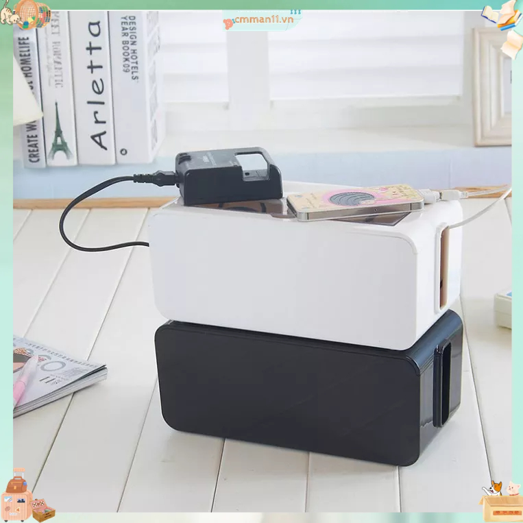Keep order Hộp quản lý cáp nguồn tổ chức ổ cắm dây đa năng cỡ lớn chống bụi cmman11.vn