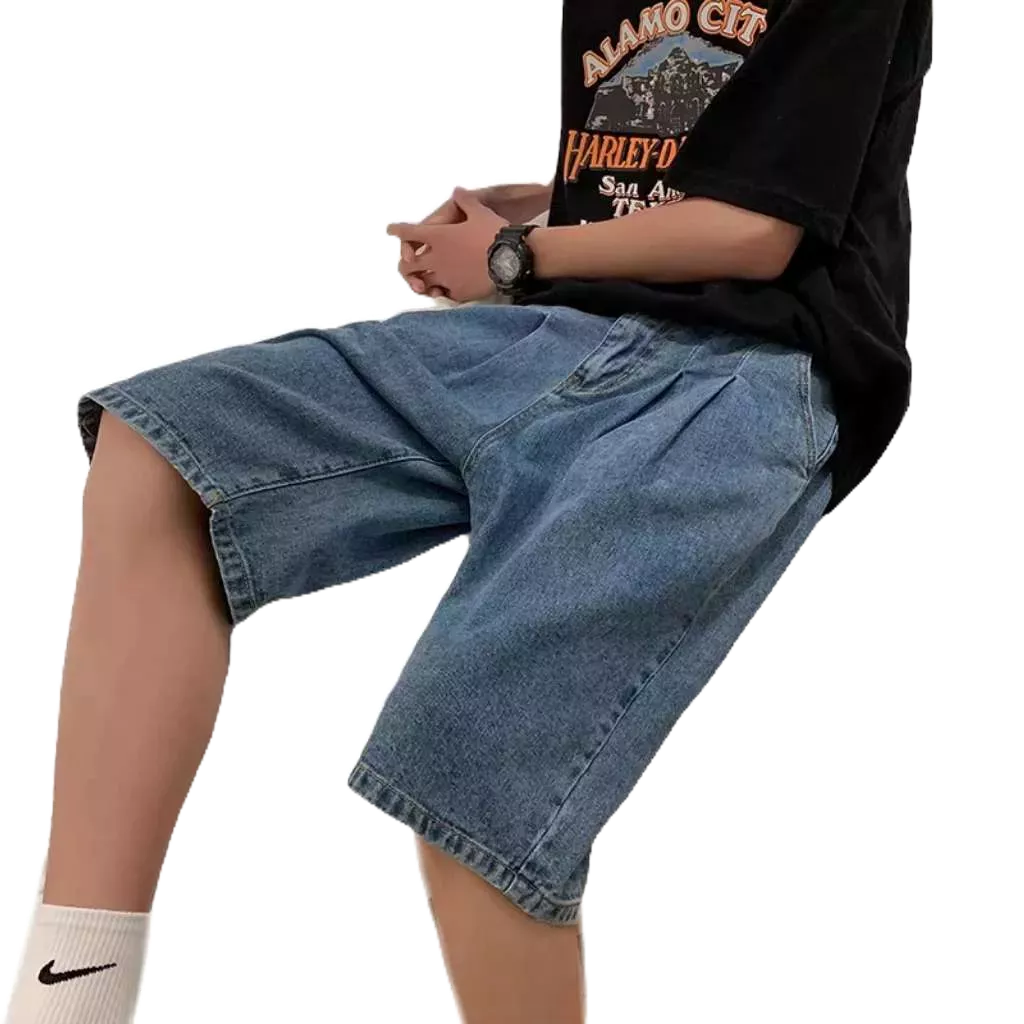Áo Choàng Vải Thời Trang Dạo Phố Năng Động|Quần Short Denim Ống Rộng Thời Trang Cá Tính Cho Nam
