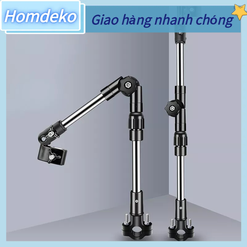 Ô dù gấp gọn gắn vào xe đạp chắc chắn, Có thể tháo rời, Ô Có Thể Điều Chỉnh 360° Kéo Dài Gắn Giá Đỡ Xe Đẩy Em Bé Ghế Đạp Pram Homdeko O.