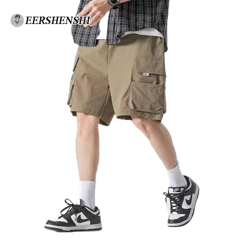 EERSHENSHI Quần Short Thể Thao Ống Rộng Phong Cách Nhật Bản Dành Cho Nam