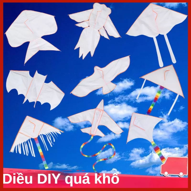 Diều 1-1.8m+ dây diều 100m-300m/Bộ Dụng Cụ Tô Màu Diều / Tô Màu Graffiti Độc Đáo diy Cho Bé