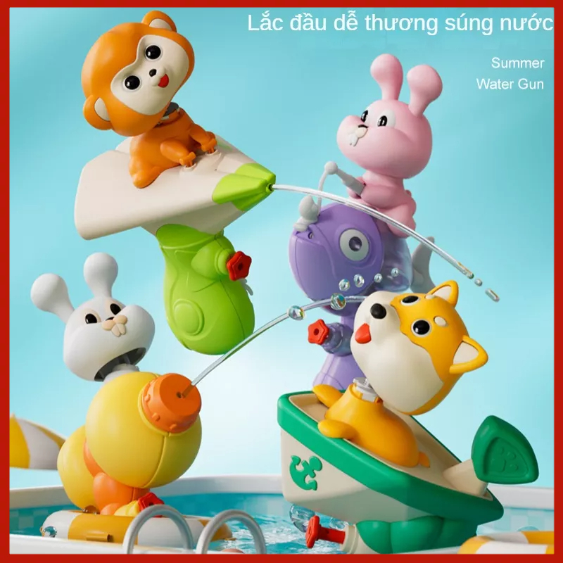 Súng Nước Đồ Chơi Họa Tiết Hoạt Hình Dễ Thương Cho Bé