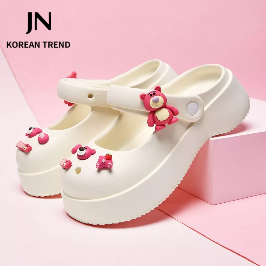 JN Studio  Dép SanDal đế bằng Chất Liệu EVA Siêu êm New 2023 Beautiful Đẹp Thời trang Comfortable B21H0D2 36Z230909