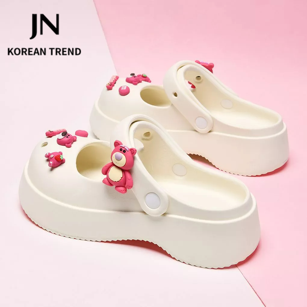 JN Studio  Dép SanDal đế bằng Chất Liệu EVA Siêu êm New 2023 Beautiful Đẹp Thời trang Comfortable B21H0D2 36Z230909