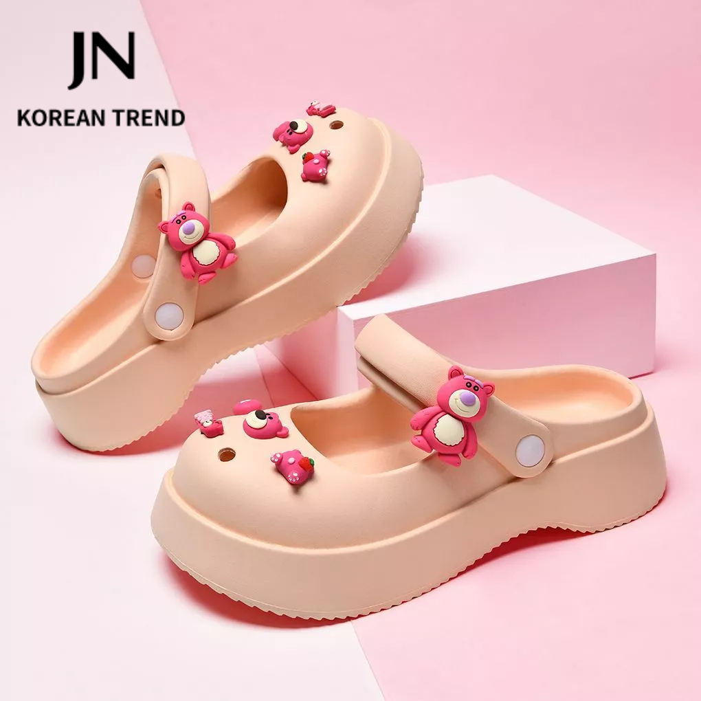 JN Studio  Dép SanDal đế bằng Chất Liệu EVA Siêu êm New 2023 Beautiful Đẹp Thời trang Comfortable B21H0D2 36Z230909