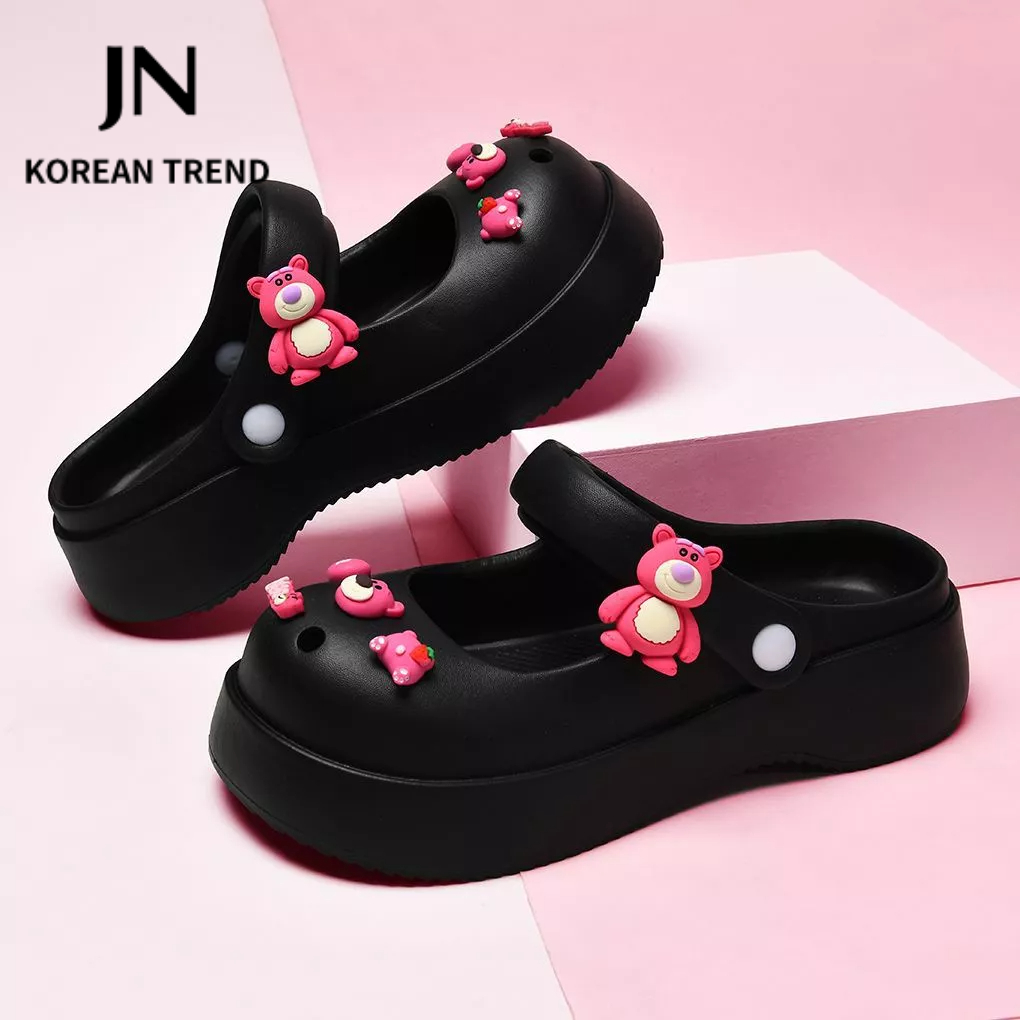 JN Studio  Dép SanDal đế bằng Chất Liệu EVA Siêu êm New 2023 Beautiful Đẹp Thời trang Comfortable B21H0D2 36Z230909