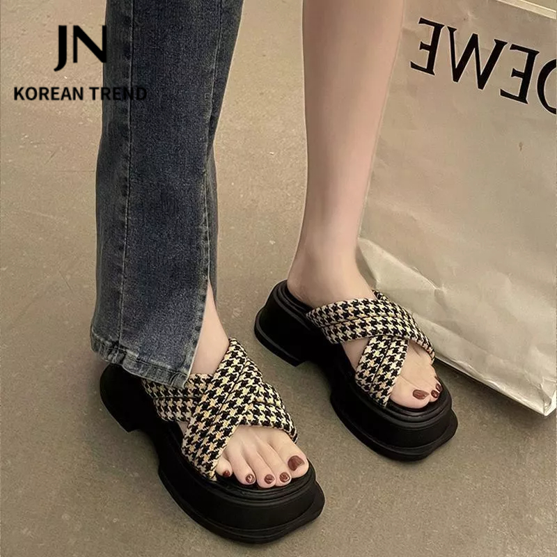 JN Studio JNstudio dép nữ fashion sandal nữ nữ dép nữ đế cao 2023 INS Hot Trend Thoải mái Korean Style Chất lượng cao Phong cách B26G0AU 36Z230909