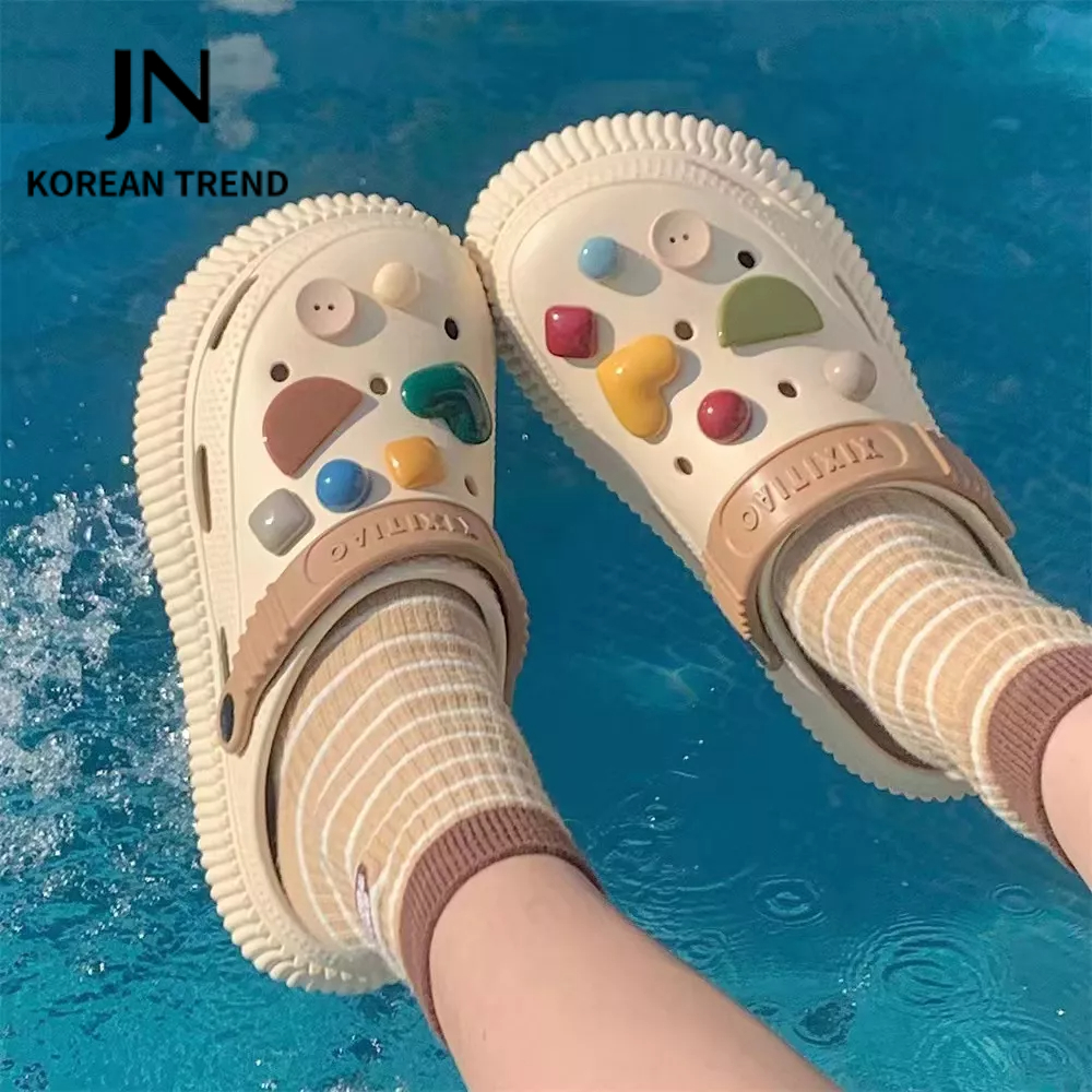 JN Studio Dép sandal nữ đế bằng Chất Liệu EVA Siêu êm New 2023 041402