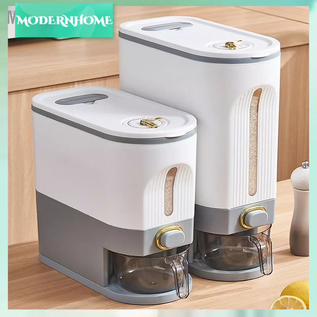 ModernHome Hộp đựng gạo hạt kín trong suốt Thùng cho nhà bếp