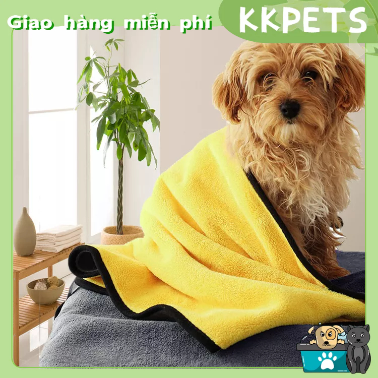 Khăn thấm nước cho thú cưng Thấm hút nhanh khô Mềm mịn, Khăn tắm sợi nhỏ siêu thấm hút nhanh KKPETS