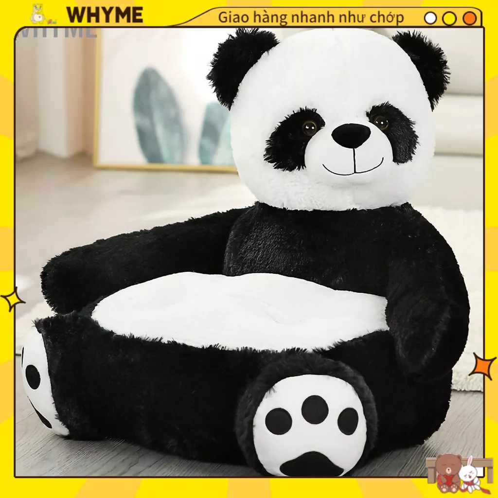 Ghế lười Hình dạng động vật, đệm ghế bệt Gấu gấu/ vịt/ chó dễ thương- Đệm Lót Ghế Bông WHYME