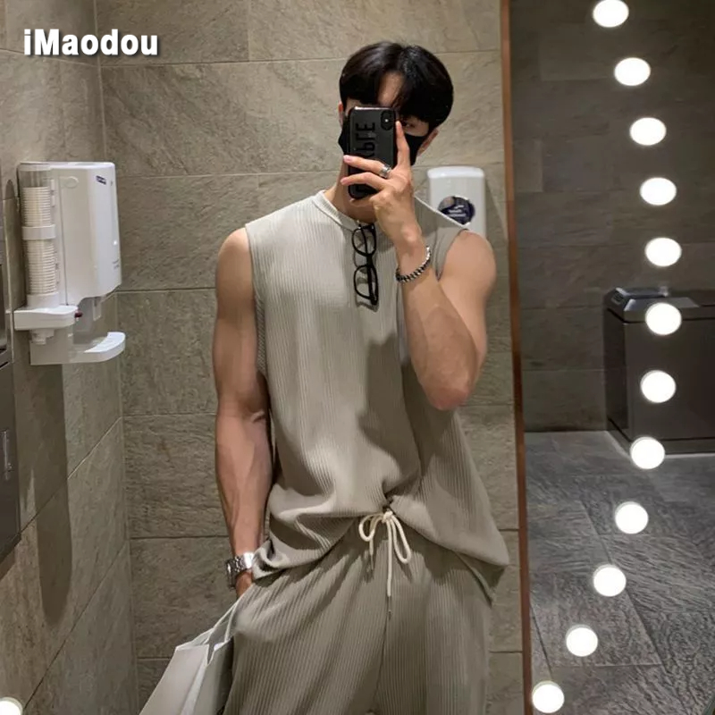 Áo Thun Thể Thao Không Tay Thời Trang Mùa Hè Hàn Quốc Dành Cho Nam