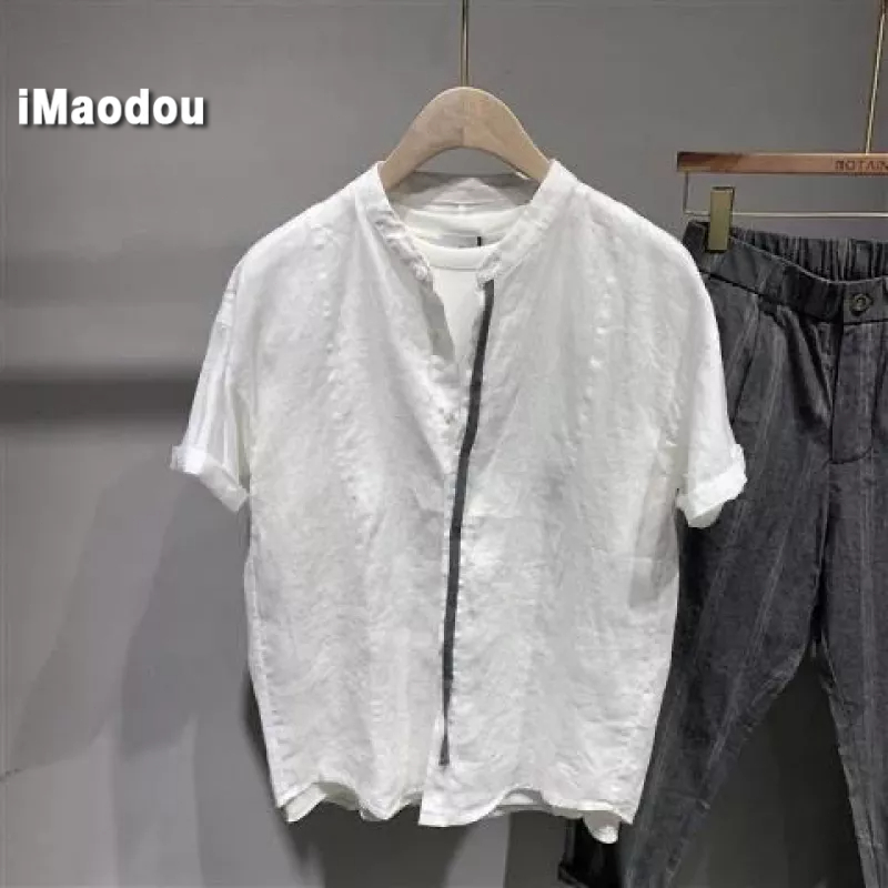 Áo Sơ Mi Tay Ngắn Dáng Rộng Thoáng Khí Thời Trang Mùa Hè Cho Nam