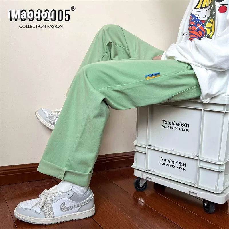 Quần Dài Ống Đứng Phong Cách Retro Đường Phố Mỹ Thời Trang Mùa Hè Cho Nam